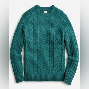 J. Crew Teal Cable Knit Sweater